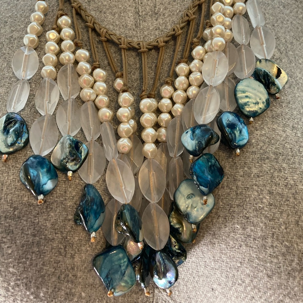Women’s Blue and White Necklace